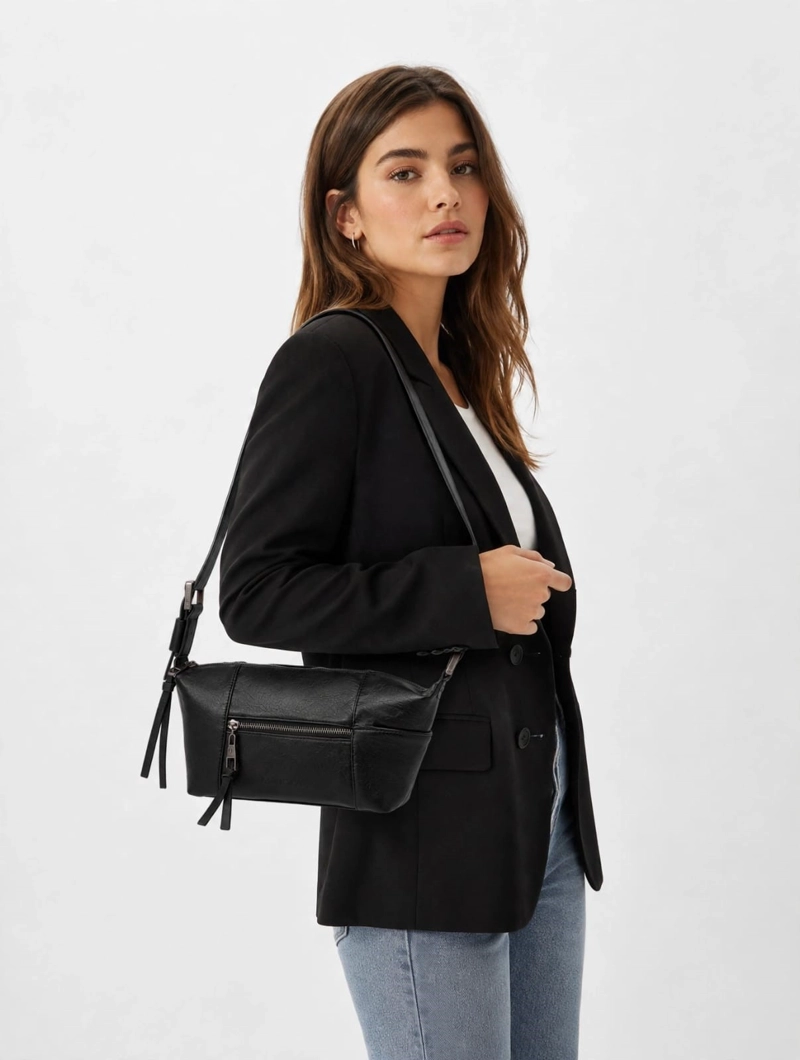 CARTERA BANDOLERA RECTANGULAR ZAPPA - ZAM078X | NEGRO - 1