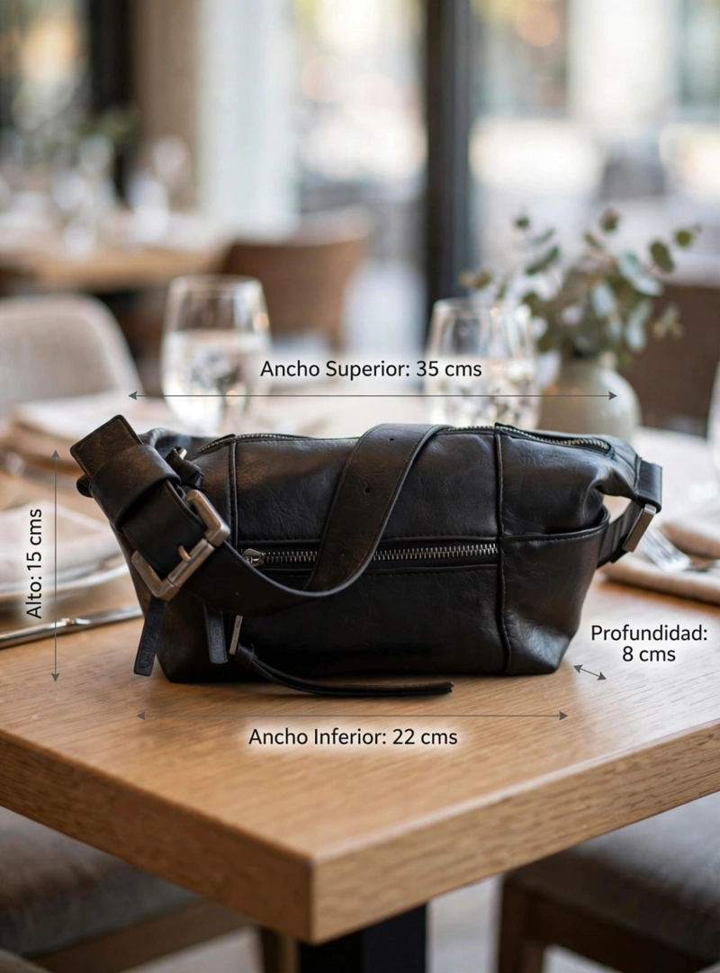 CARTERA BANDOLERA RECTANGULAR ZAPPA - ZAM078X | NEGRO - 2