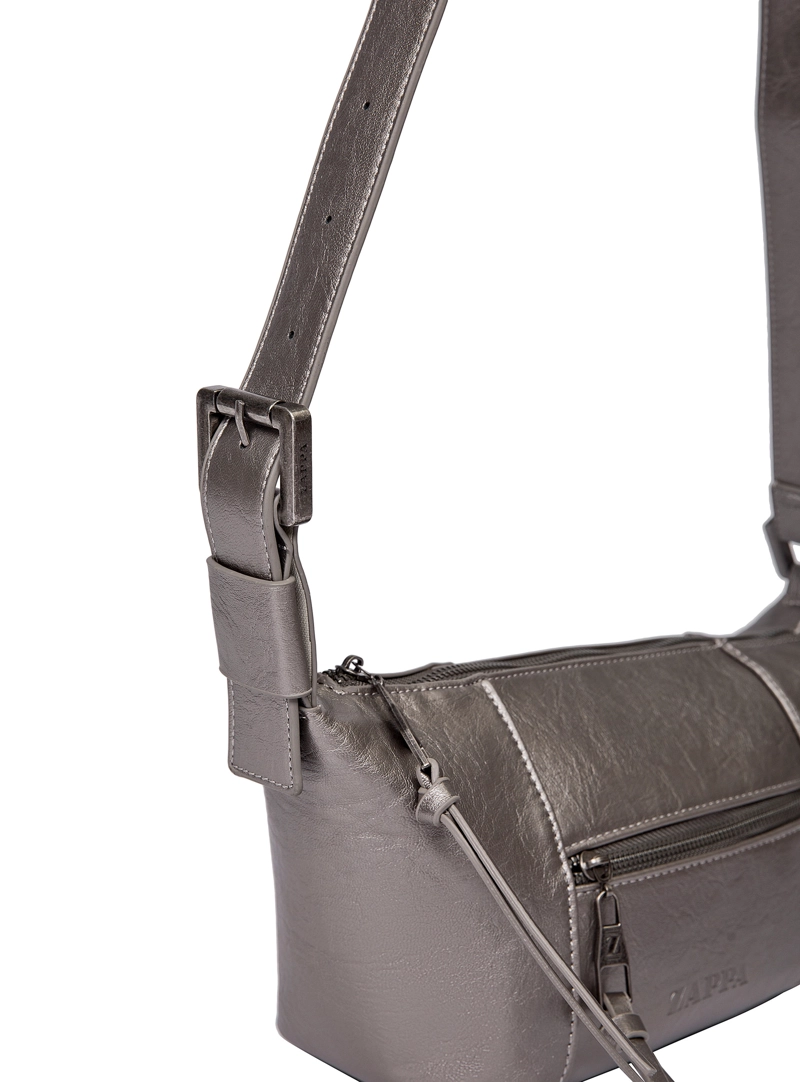 CARTERA BANDOLERA RECTANGULAR ZAPPA - ZAM078X | PLATEADO - 6