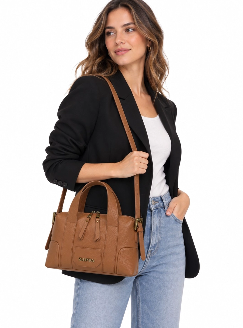 CARTERA BANDOLERA RECTANGULAR ZAPPA - ZAM079X | MARRON CLARO - 1