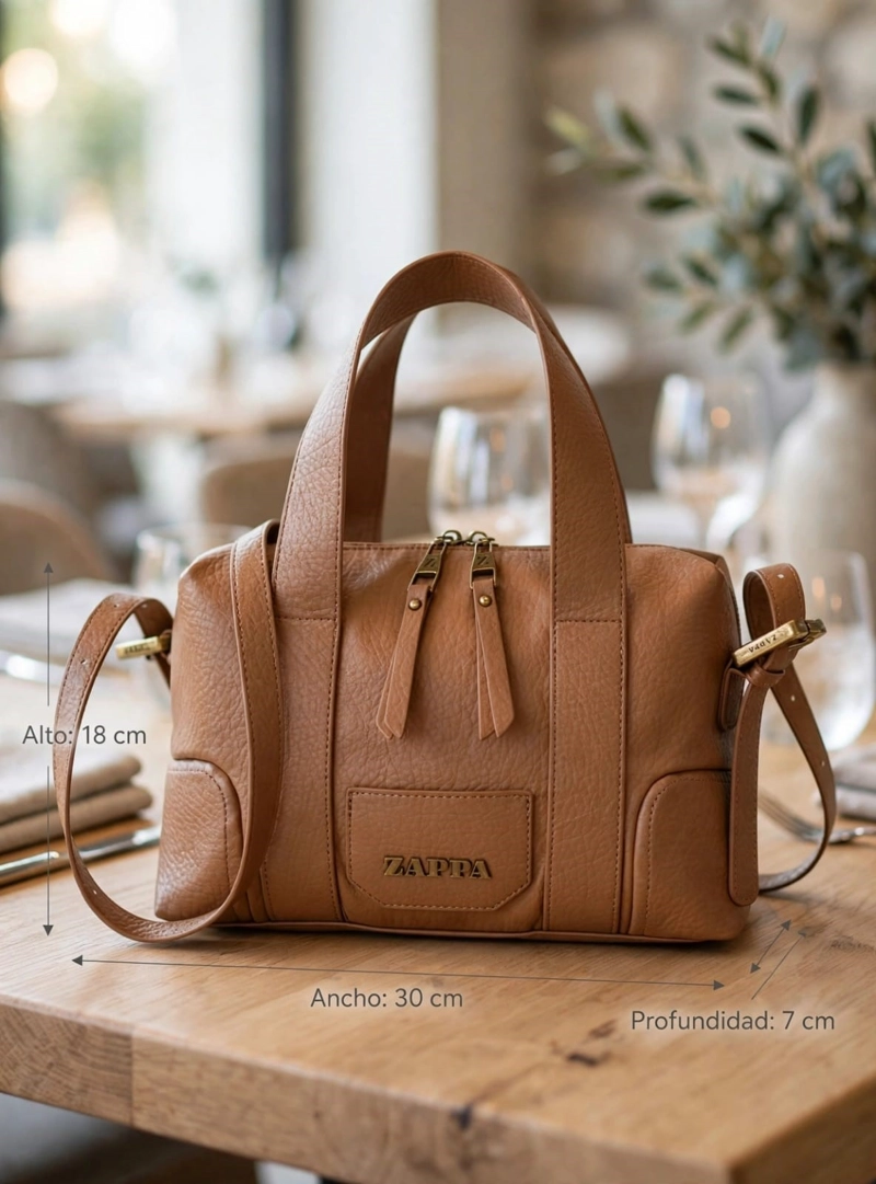 CARTERA BANDOLERA RECTANGULAR ZAPPA - ZAM079X | MARRON CLARO - 2