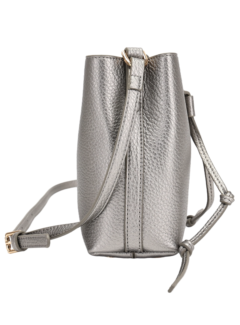 MINI CARTERA BANDOLERA BUCKET POLLINI - POM082X | PLATEADO - 4