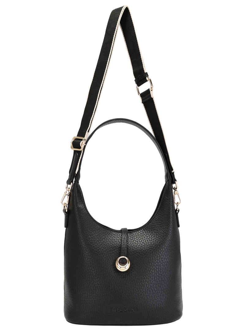 CARTERA TOTE DETALLE BROCHE POLLINI - POM083X | NEGRO - 3