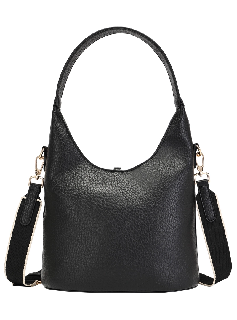 CARTERA TOTE DETALLE BROCHE POLLINI - POM083X | NEGRO - 5