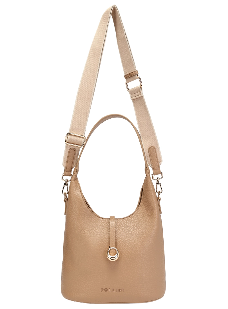 CARTERA TOTE DETALLE BROCHE POLLINI - POM083X | BEIGE - 3