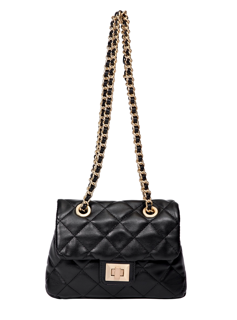 CARTERA BANDOLERA FIESTA CON CADENA POLLINI - POM086X | NEGRO - 3