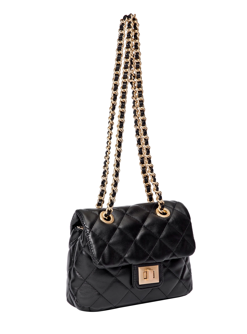 CARTERA BANDOLERA FIESTA CON CADENA POLLINI - POM086X | NEGRO - 4