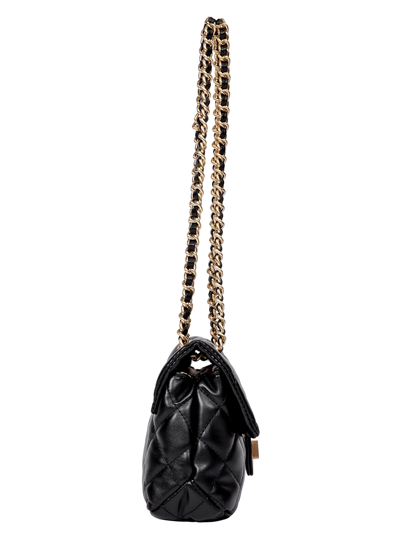 CARTERA BANDOLERA FIESTA CON CADENA POLLINI - POM086X | NEGRO - 5