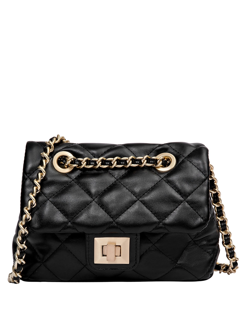 CARTERA BANDOLERA FIESTA CON CADENA POLLINI - POM086X | NEGRO - 7