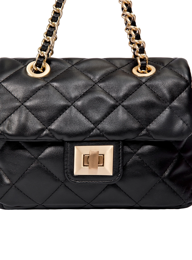 CARTERA BANDOLERA FIESTA CON CADENA POLLINI - POM086X | NEGRO - 9