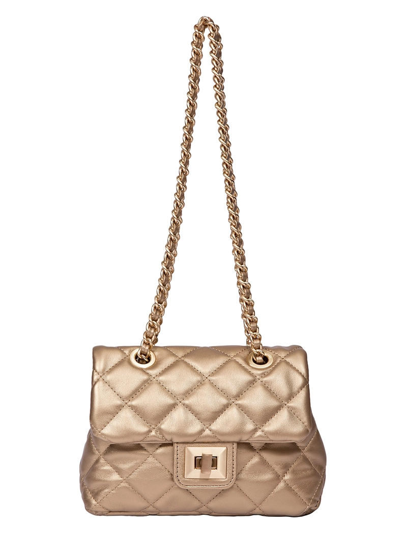 CARTERA BANDOLERA FIESTA CON CADENA POLLINI - POM086X | DORADO - 3