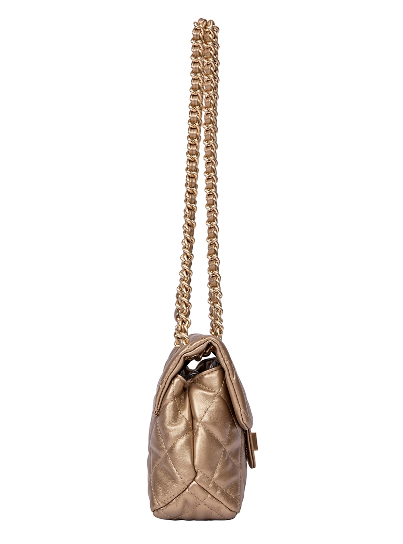 CARTERA BANDOLERA FIESTA CON CADENA POLLINI - POM086X | DORADO - 5