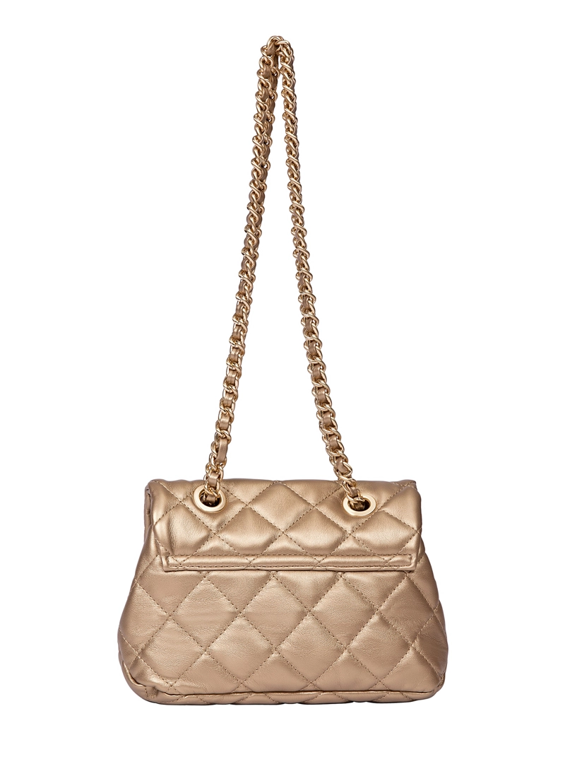 CARTERA BANDOLERA FIESTA CON CADENA POLLINI - POM086X | DORADO - 6