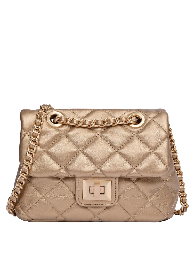 CARTERA BANDOLERA FIESTA CON CADENA POLLINI - POM086X | DORADO - 7