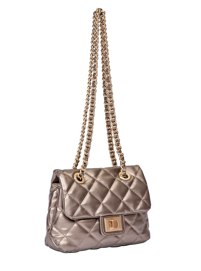 CARTERA BANDOLERA FIESTA CON CADENA POLLINI - POM086X | OCRE - 5