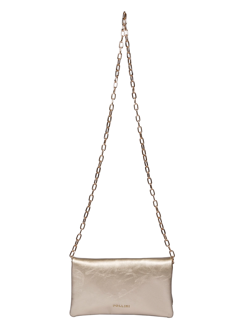 CARTERA FIESTA EFECTO METALIZADO Y CADENA POLLINI - POM088X | DORADO - 3