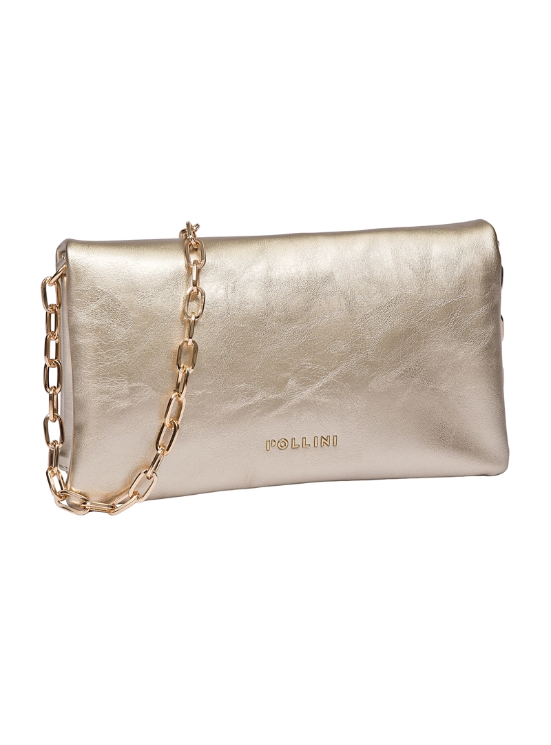 CARTERA FIESTA EFECTO METALIZADO Y CADENA POLLINI - POM088X | DORADO - 4