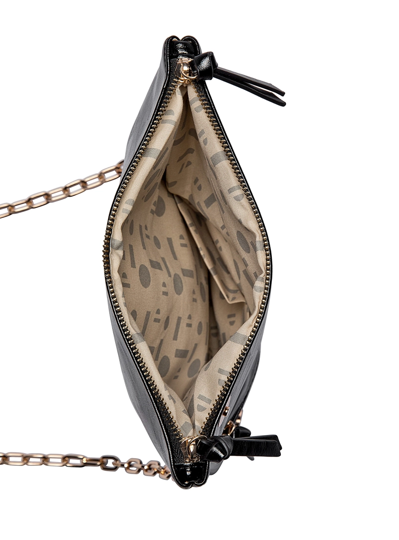 CARTERA FIESTA EFECTO METALIZADO Y CADENA POLLINI - POM088X | NEGRO - 7