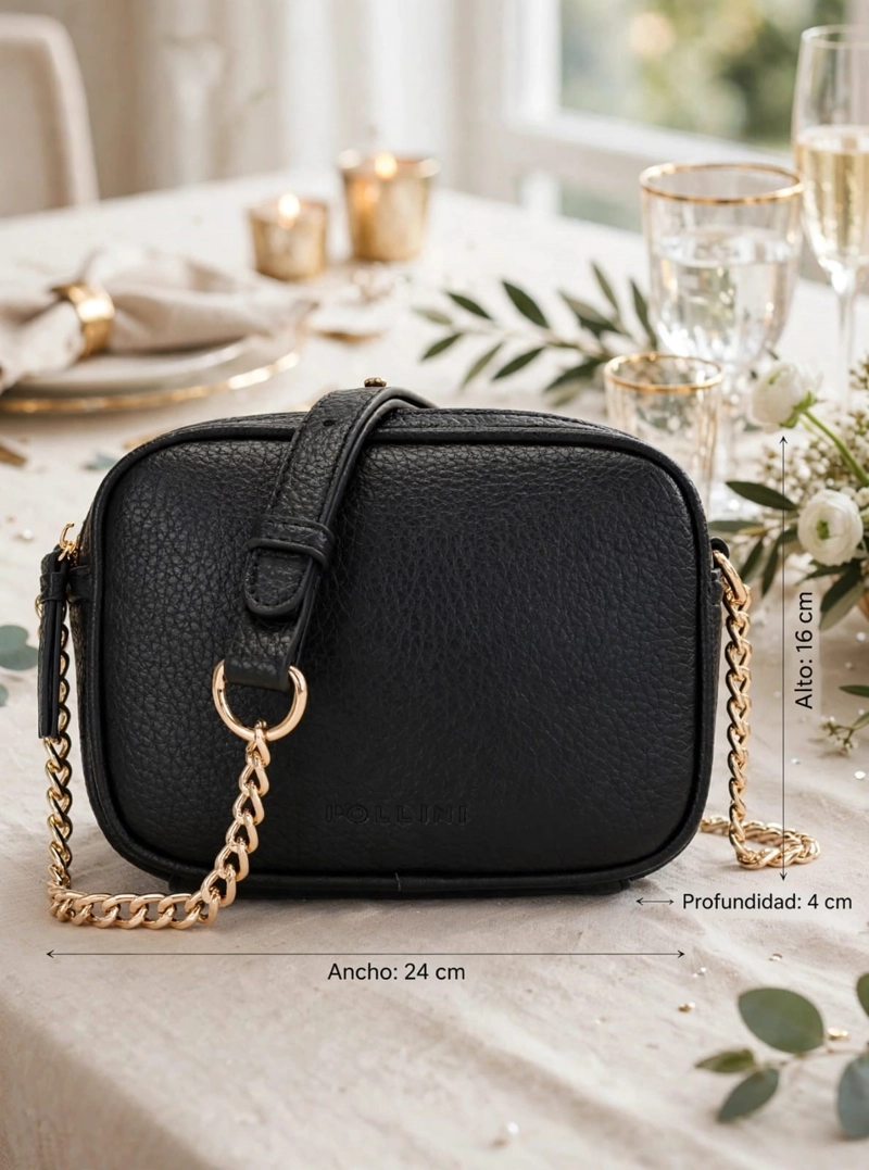 CARTERA DOBLE COMPARTIMIENTO Y CADENA POLLINI - POM089X - 2