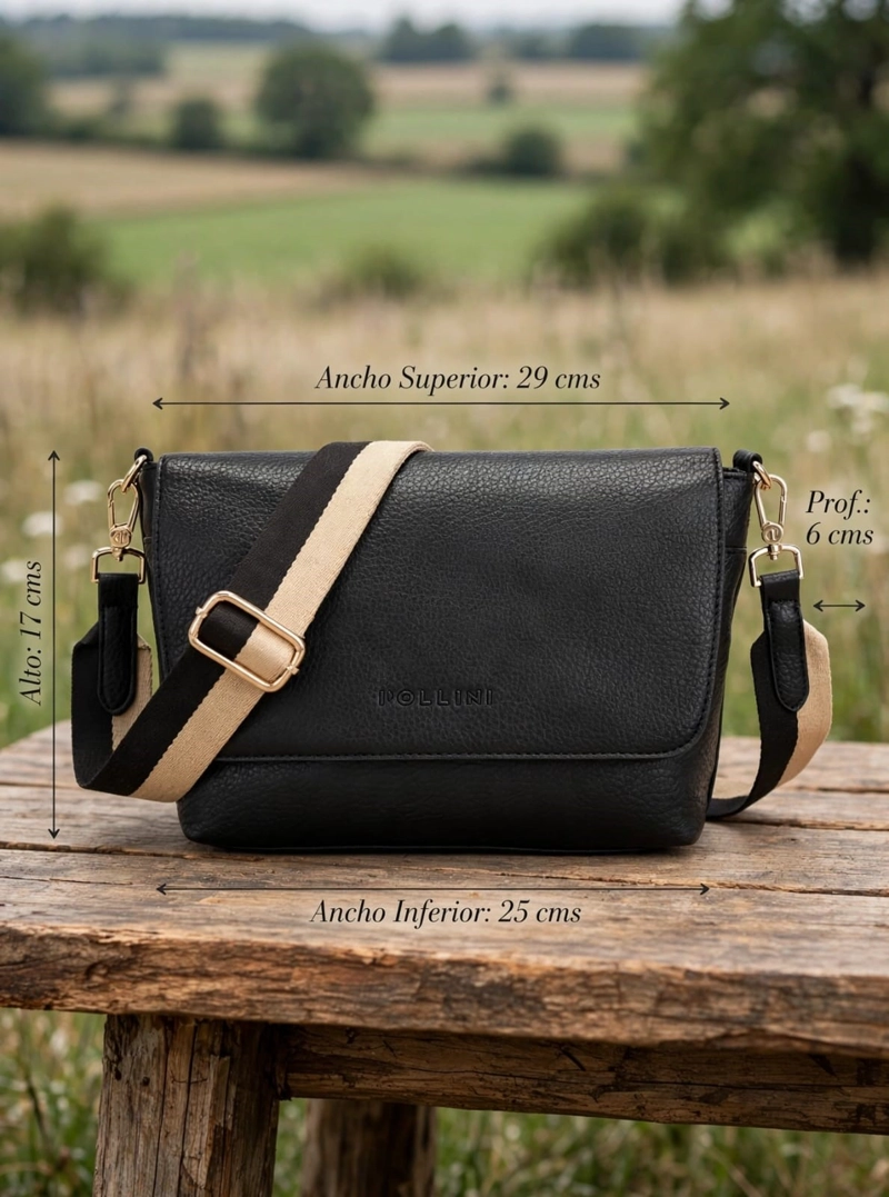 CARTERA BANDOLERA POLLINI - POM090X | NEGRO - 2