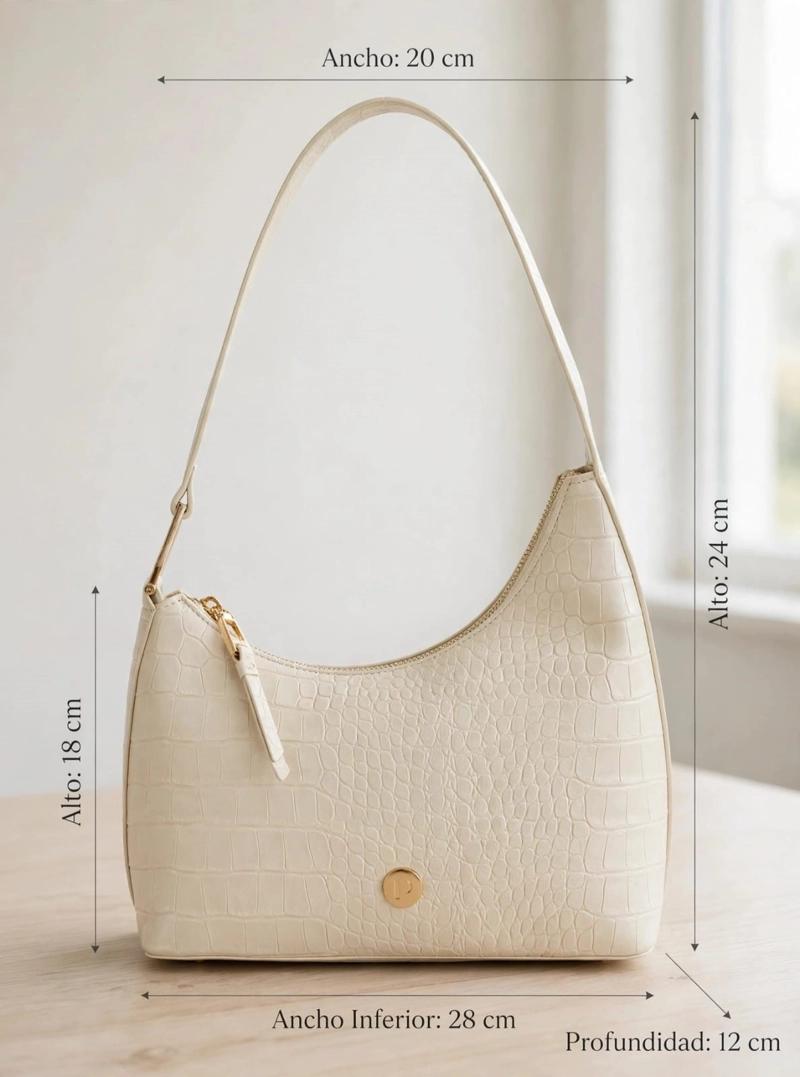 CARTERA TOTE TEXTURA ANIMAL PRINT POLLINI - POM092X | BLANCO - 2