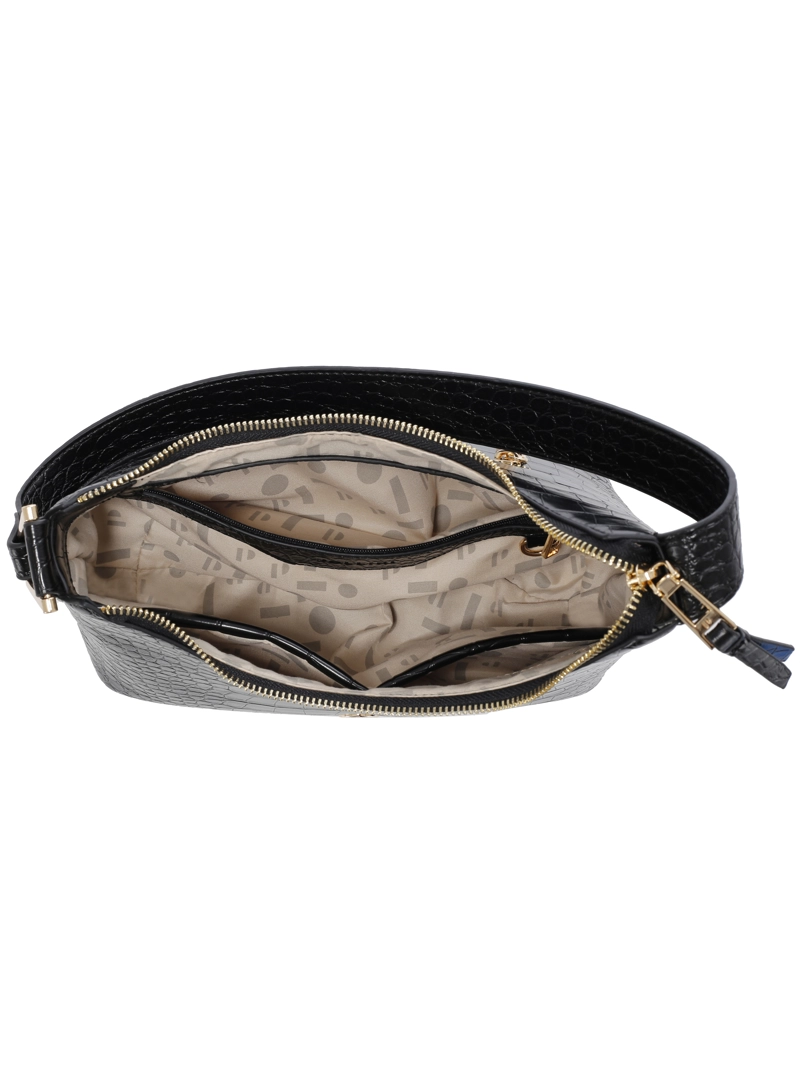 CARTERA TOTE TEXTURA ANIMAL PRINT POLLINI - POM092X | NEGRO - 5