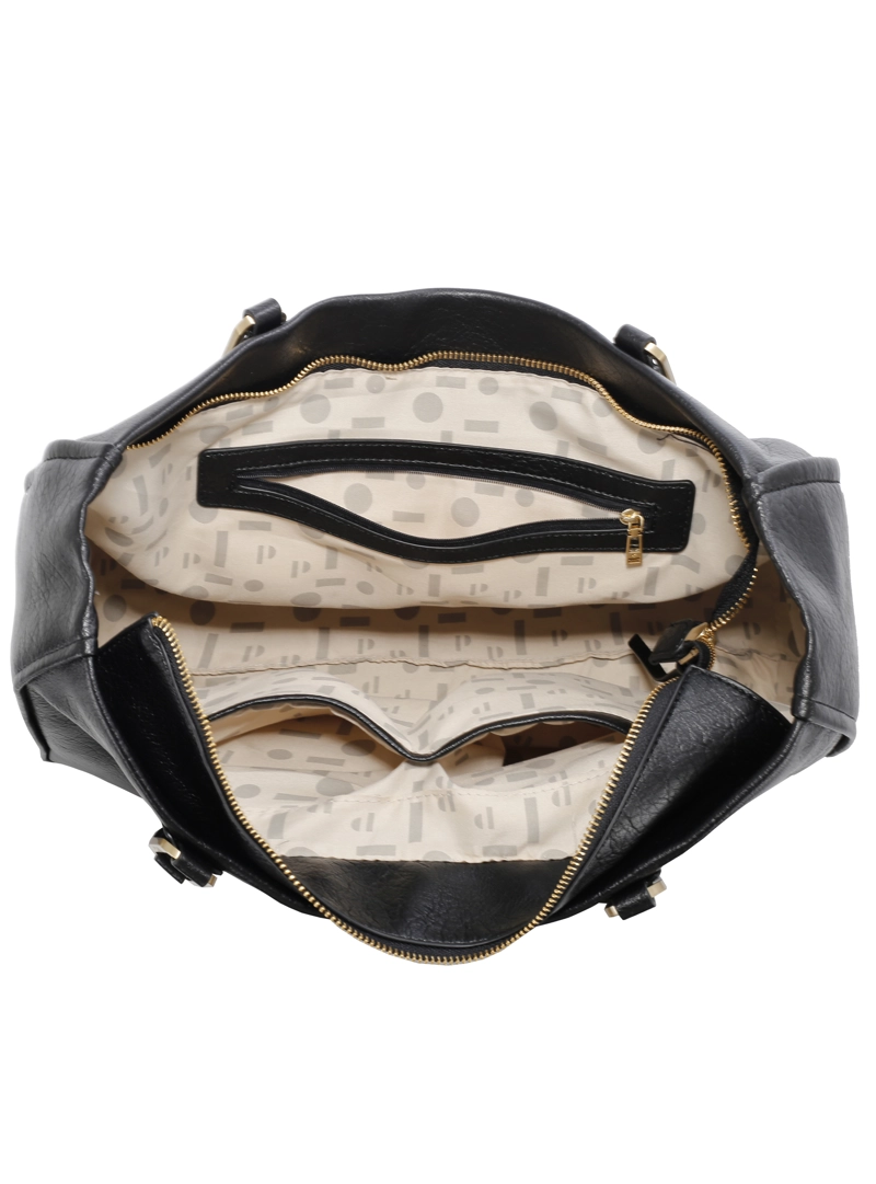 CARTERA TOTE XL DETALLE ARGOLLAS ZAPPA - POM097X | NEGRO - 5