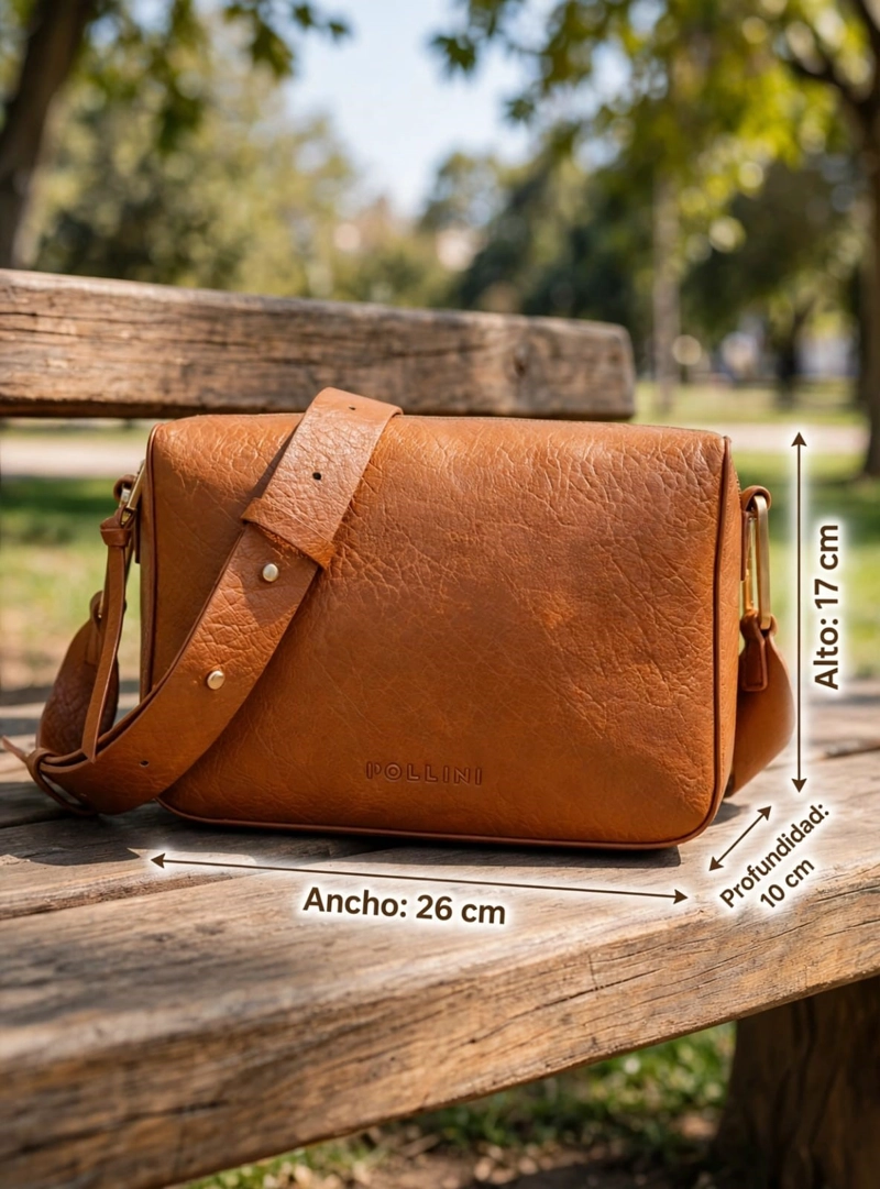CARTERA BANDOLERA CON TEXTURA POLLINI - POM098X | MARRON CLARO - 2