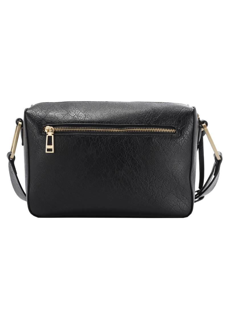CARTERA BANDOLERA CON TEXTURA POLLINI - POM098X | NEGRO - 5