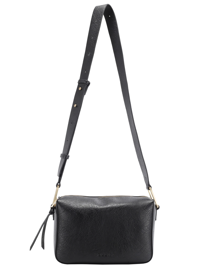 CARTERA BANDOLERA CON TEXTURA POLLINI - POM098X | NEGRO - 8