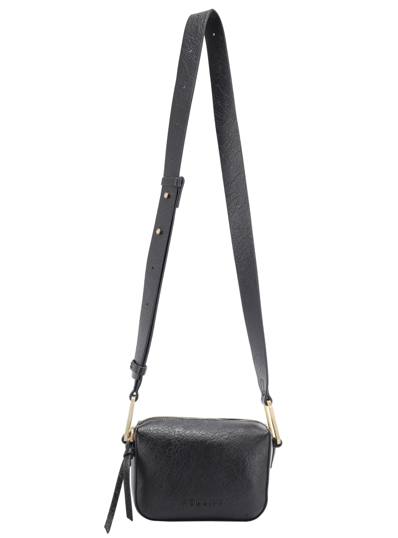 CARTERA BANDOLERA CON TEXTURA POLLINI - POM099X | NEGRO - 3