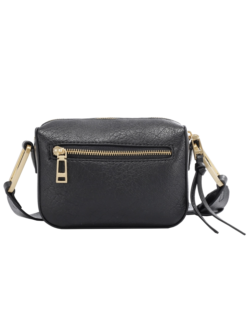 CARTERA BANDOLERA CON TEXTURA POLLINI - POM099X | NEGRO - 5