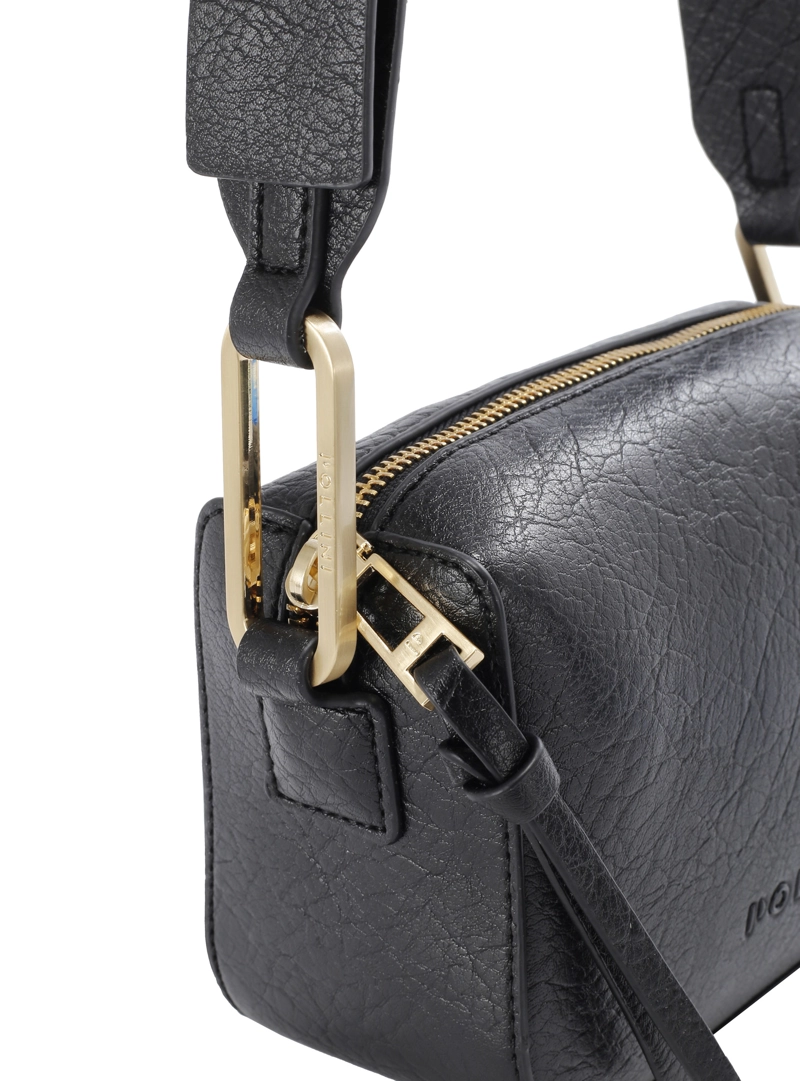 CARTERA BANDOLERA CON TEXTURA POLLINI - POM099X | NEGRO - 6