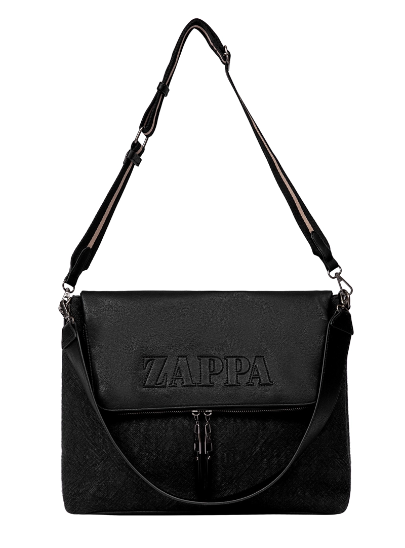 CARTERA BANDOLERA CANVAS TEJIDO + PU ZAPPA XL - ZAM081X | NEGRO - 3