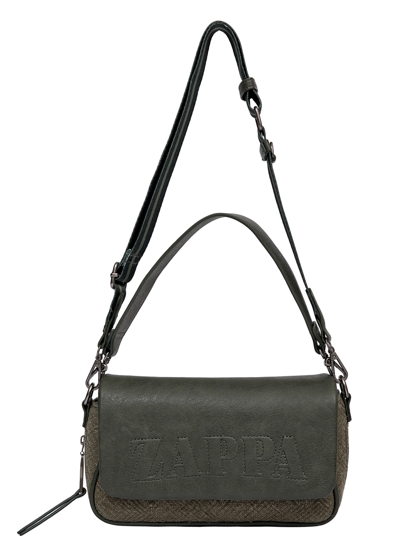 CARTERA BANDOLERA CANVAS TEJIDO + PU ZAPPA - ZAM082X | VERDE OSCURO - 3