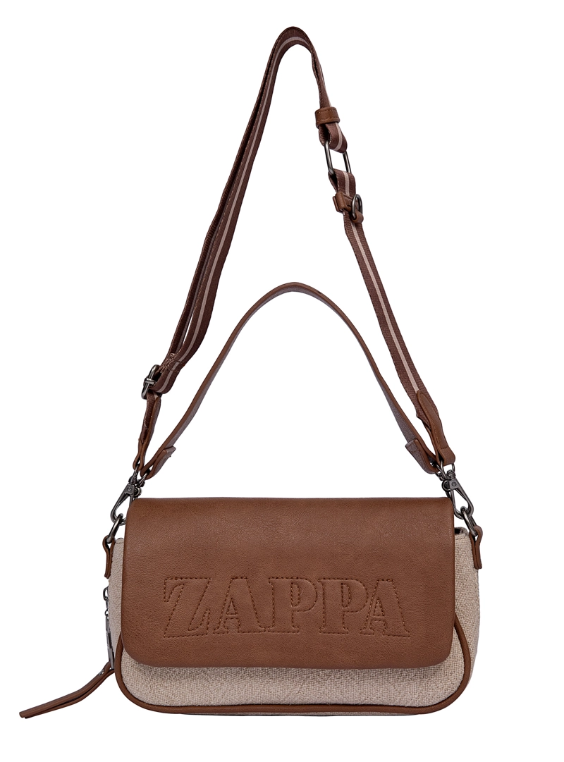 CARTERA BANDOLERA CANVAS TEJIDO + PU ZAPPA - ZAM082X | MARRON CLARO - 3