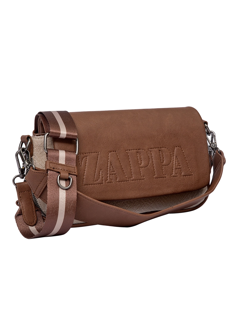 CARTERA BANDOLERA CANVAS TEJIDO + PU ZAPPA - ZAM082X | MARRON CLARO - 4