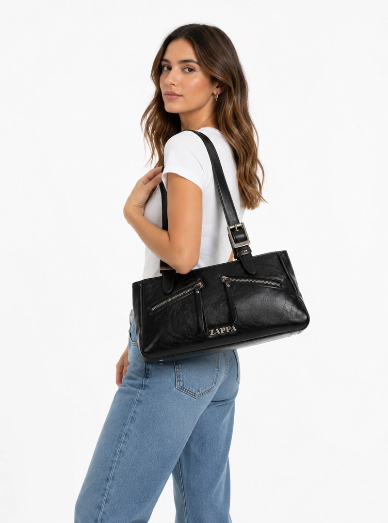 CARTERA TOTE BAGUETTE ZAPPA - ZAM085X | NEGRO - 1