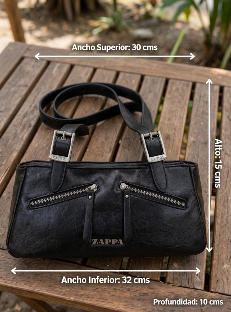 CARTERA TOTE BAGUETTE ZAPPA - ZAM085X | NEGRO - 2