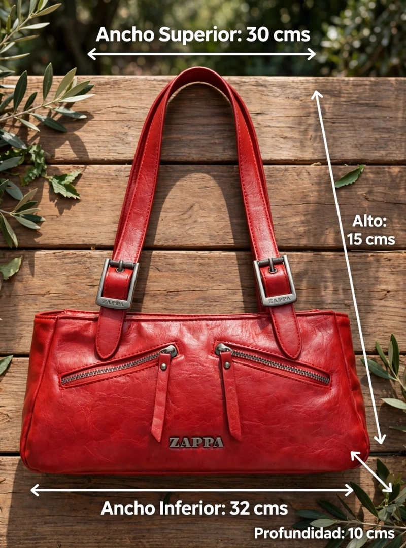 CARTERA TOTE BAGUETTE ZAPPA - ZAM085X | ROJO - 2
