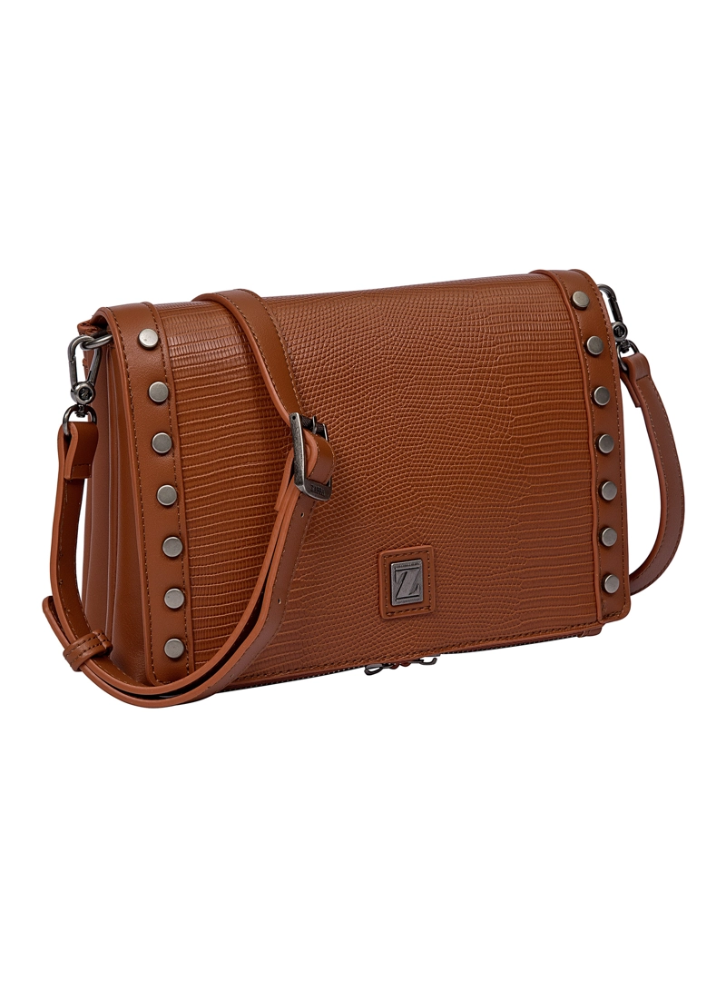 CARTERA BANDOLERA DETALLE TACHAS ZAPPA - ZAM087X | MARRON CLARO - 4