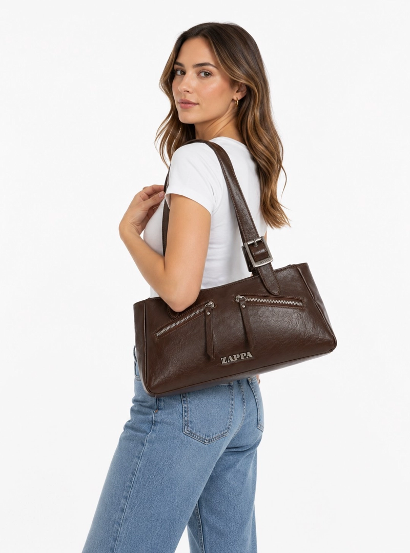 CARTERA TOTE BAGUETTE ZAPPA - ZAM085X | MARRON OSCURO - 1