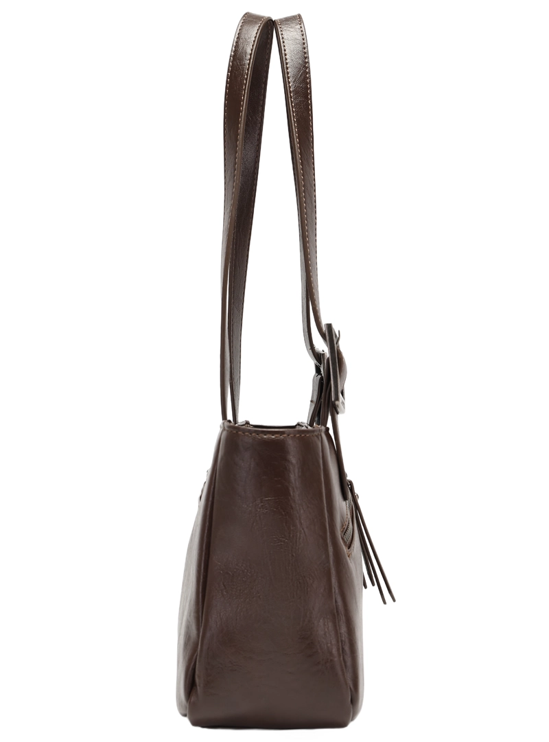 CARTERA TOTE BAGUETTE ZAPPA - ZAM085X | MARRON OSCURO - 4