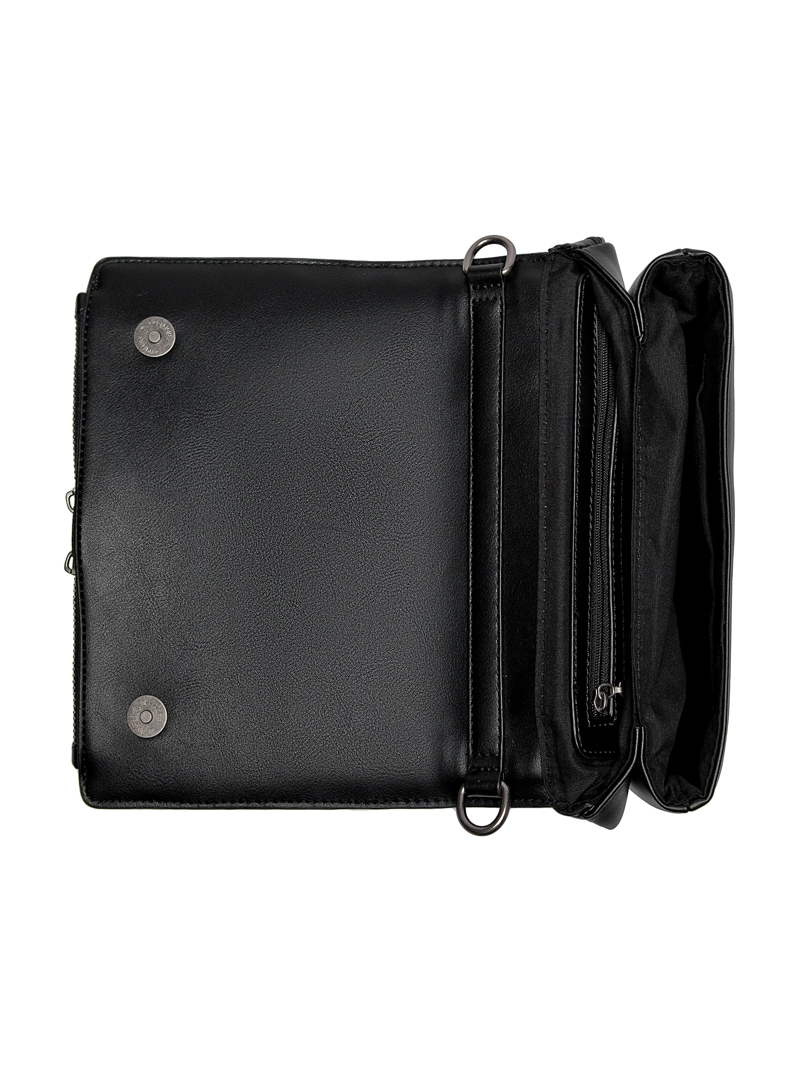 CARTERA BANDOLERA DETALLE TACHAS ZAPPA - ZAM087X | NEGRO - 6