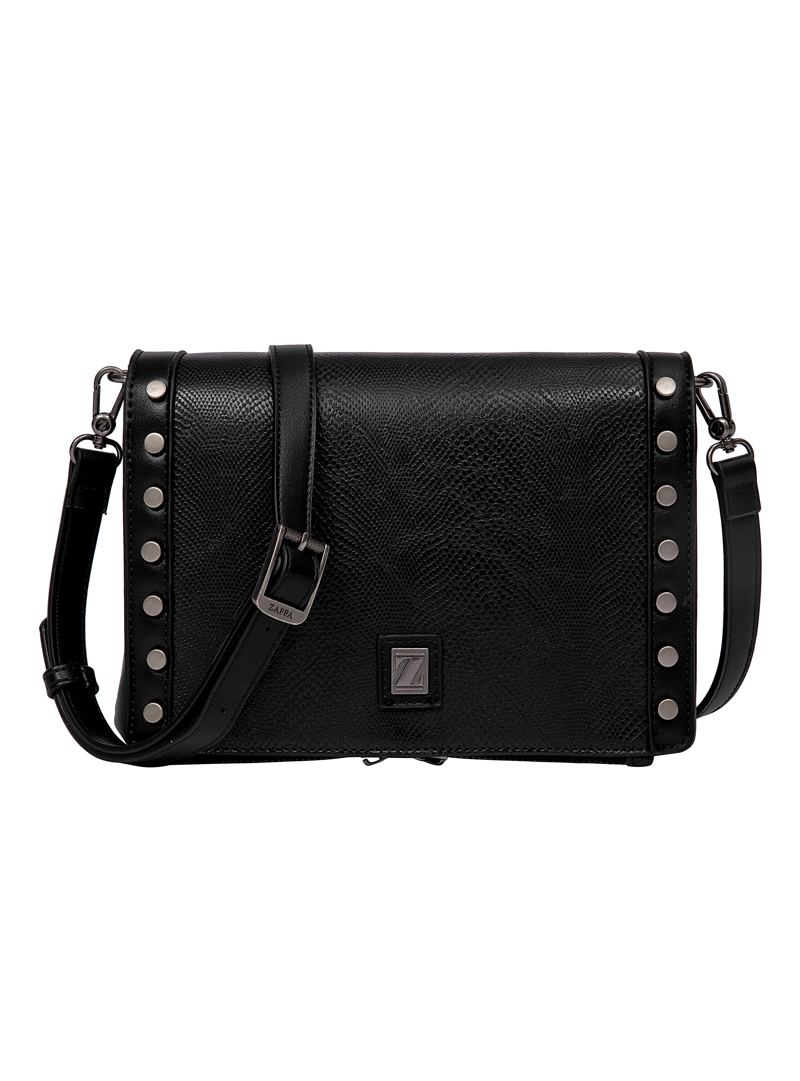 CARTERA BANDOLERA DETALLE TACHAS ZAPPA - ZAM087X | NEGRO - 9