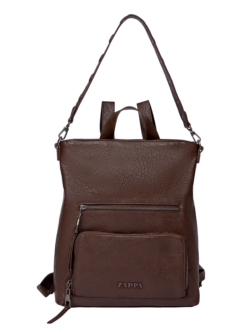 MOCHILA MUCHAS DETALLE TACHAS ZAPPA - ZAM084X | MARRON OSCURO - 3