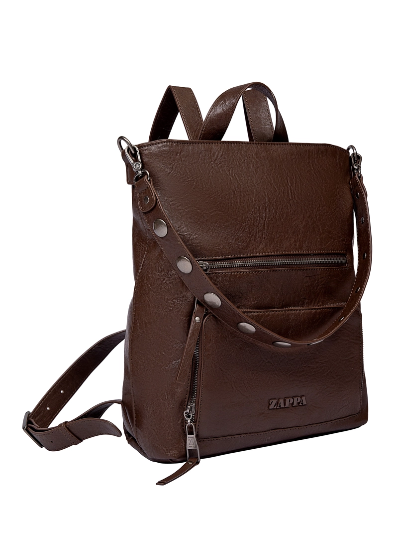 MOCHILA MUCHAS DETALLE TACHAS ZAPPA - ZAM084X | MARRON OSCURO - 9