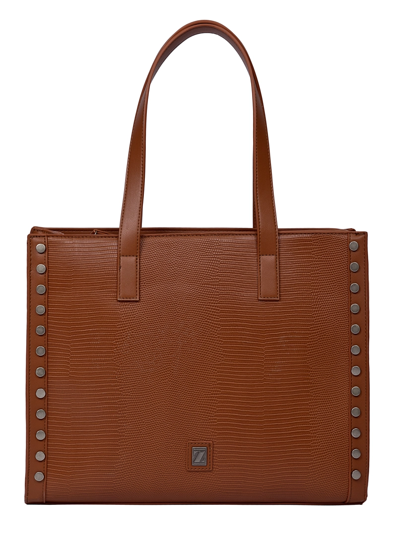 CARTERA TOTE XL DETALLE TACHAS ZAPPA - ZAM088X | MARRON CLARO - 6