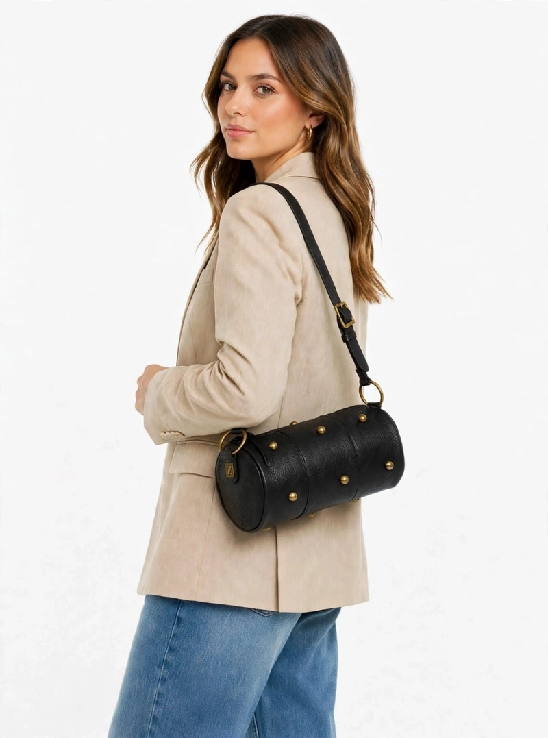 CARTERA BANDOLERA TIPO CILINDRO ZAPPA - ZAM091X | NEGRO - 1