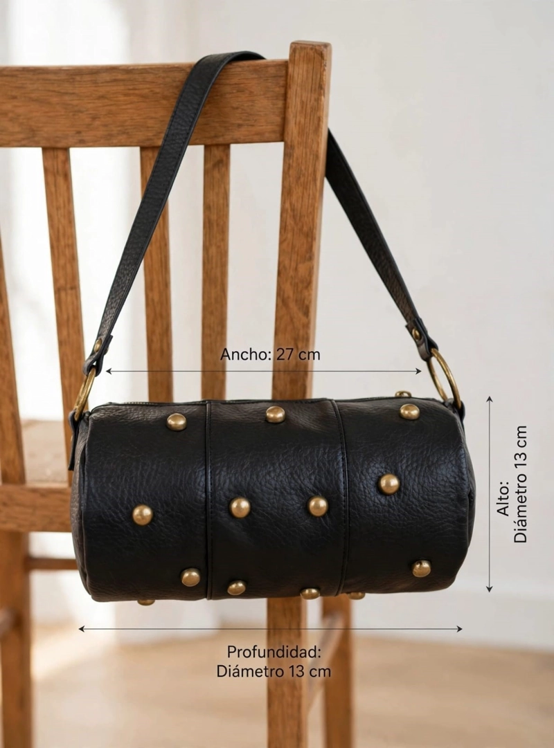CARTERA BANDOLERA TIPO CILINDRO ZAPPA - ZAM091X | NEGRO - 2